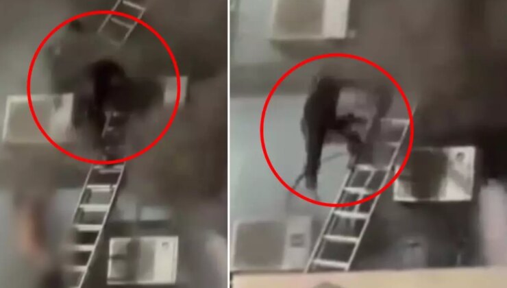 AVM yangınında can pazarı: Metrelerce yüksekten yere çakıldılar