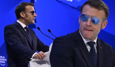 Macron Davos’ta neden güneş gözlüğü taktı? Saraydan açıklama geldi