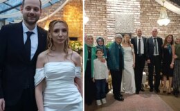 Alman damadın bayrak hassasiyeti! Davetlileri bakın nasıl karşıladı