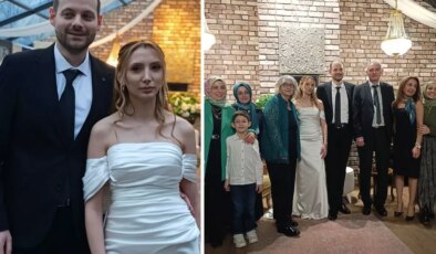 Alman damadın bayrak hassasiyeti! Davetlileri bakın nasıl karşıladı