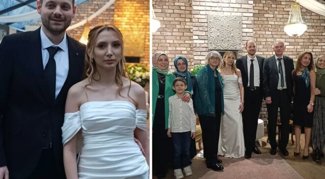 Alman damadın bayrak hassasiyeti! Davetlileri bakın nasıl karşıladı
