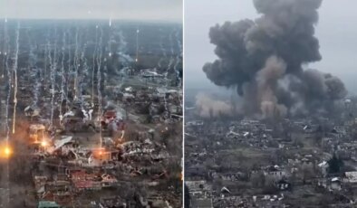 Görüntü korkunç! Bir şehri bombalarla resmen haritadan sildiler