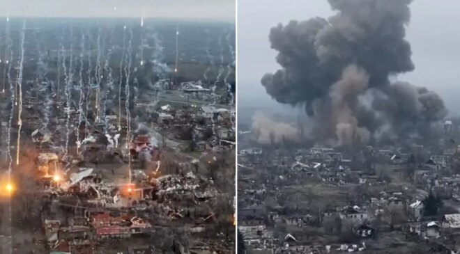 Görüntü korkunç! Bir şehri bombalarla resmen haritadan sildiler