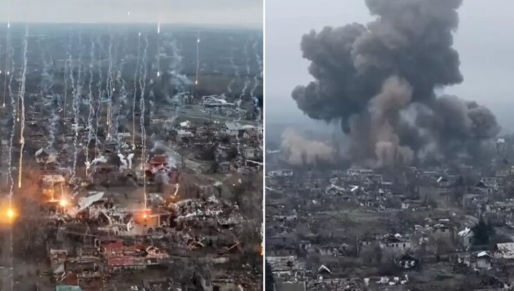 Görüntü korkunç! Bir şehri bombalarla resmen haritadan sildiler
