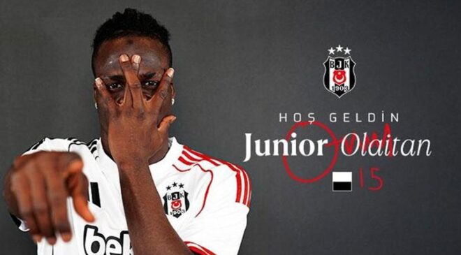 Junior Olaitan resmen Beşiktaş’ta! ‘3.5+1 yıllık sözleşme imzalanmıştır’