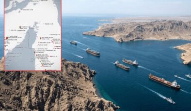 Hürmüz Boğazı’ndaki hareketlilik, takip sisteminde böyle görüntülendi