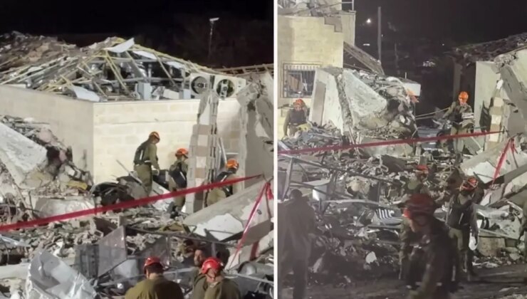 İran’ın Beit Şemeş’te vurduğu binanın enkazından yeni görüntüler