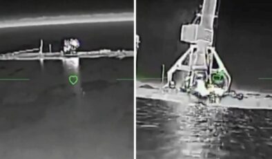 Ukrayna Rus gemisini böyle imha etmiş