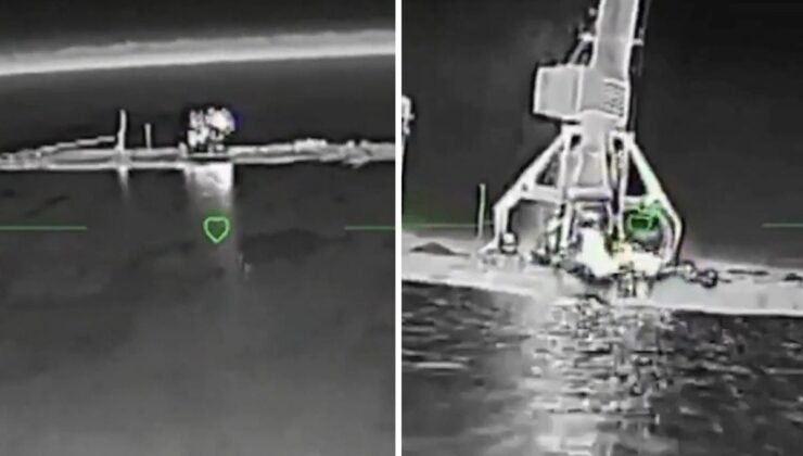 Ukrayna Rus gemisini böyle imha etmiş