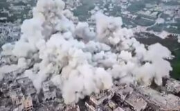 İsrail, Lübnan’da koca mahalleyi havaya uçurdu