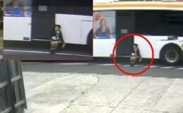 Otobüsün kapısına sıkışan 12 yaşındaki kız çocuğu böyle sürüklendi