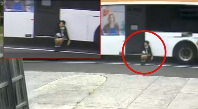 Otobüsün kapısına sıkışan 12 yaşındaki kız çocuğu böyle sürüklendi