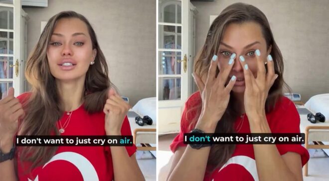 Türk bayraklı tişörtle video çeken Rus yazardan Putin için olay sözler