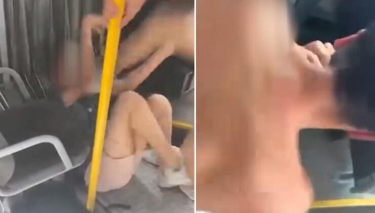Belçika’da olay görüntü! Bir grup göçmen otobüsteki genci öldüresiye dövdü