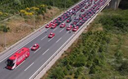 Bizim Çocuklar’ı Dünya Kupası’na uğurlayan konvoy dünya basınında