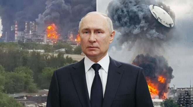 Moskova yanarken Putin bakın nerede görüntülendi