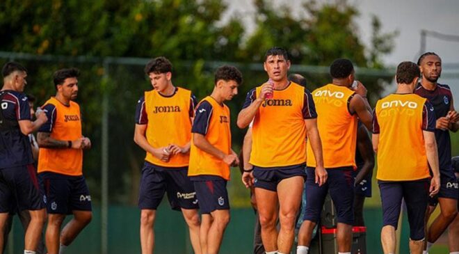 Trabzonspor günü çift idmanla tamamladı