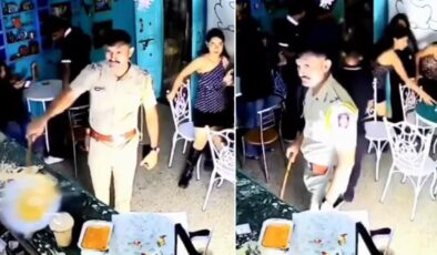 Ülkeyi ayağa kaldıran kafe baskını! Elindeki sopayla mekanı dağıttı
