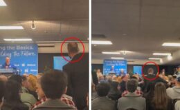 Başbakana soğuk duş! Protestocu yaka paça dışarı atıldı