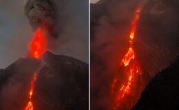 Etna Yanardağı yeniden faaliyete geçti: Lav ve kül bulutu gökyüzünü kapladı