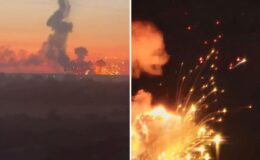 Rusya, Kiev’deki kritik tesisi vurdu! Gökyüzünden ateş yağdı
