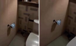 Tuvalet kağıtlarını İsrail bayrağıyla değiştirdi