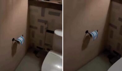 Tuvalet kağıtlarını İsrail bayrağıyla değiştirdi
