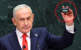 Netanyahu elindeki çağrı cihazıyla BM kürsüsünden tüm dünyayı tehdit etti