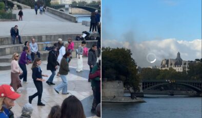 Paris’in iki farklı yüzü: Bir yanda dans, diğer yanda yangın!