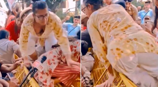 Protestolarda kaydedildi! Bu görüntü Hindistan’ı ayağa kaldırdı