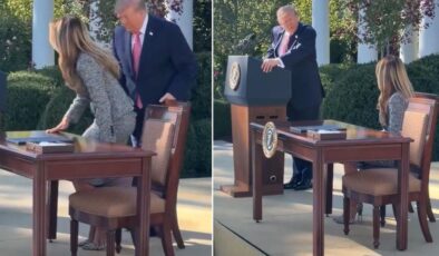 Trump’tan Melania’ya herkesin önünde romantik jest: Övgüler yağdırdı
