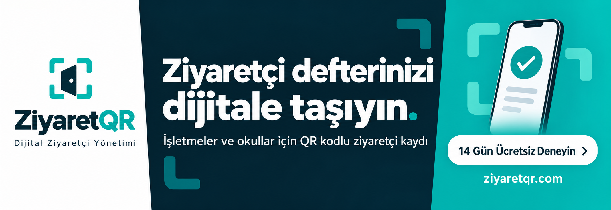 ZiyaretQR — Dijital ziyaretçi yönetimi. 14 gün ücretsiz deneyin — ziyaretqr.com